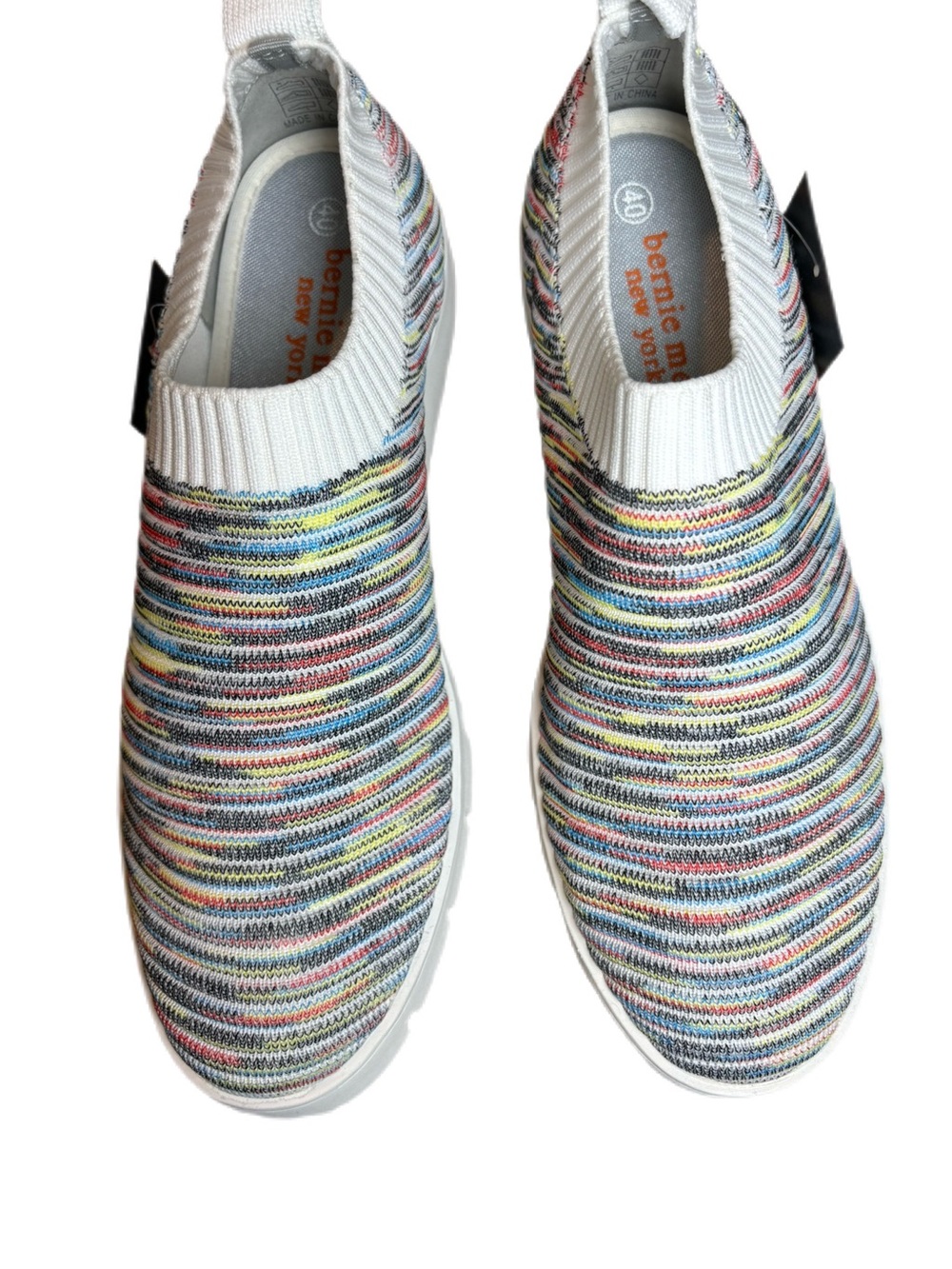Bernie Mev Multicolor Knit Slip-On Platform Sneakers EU 40 US 9 NWT